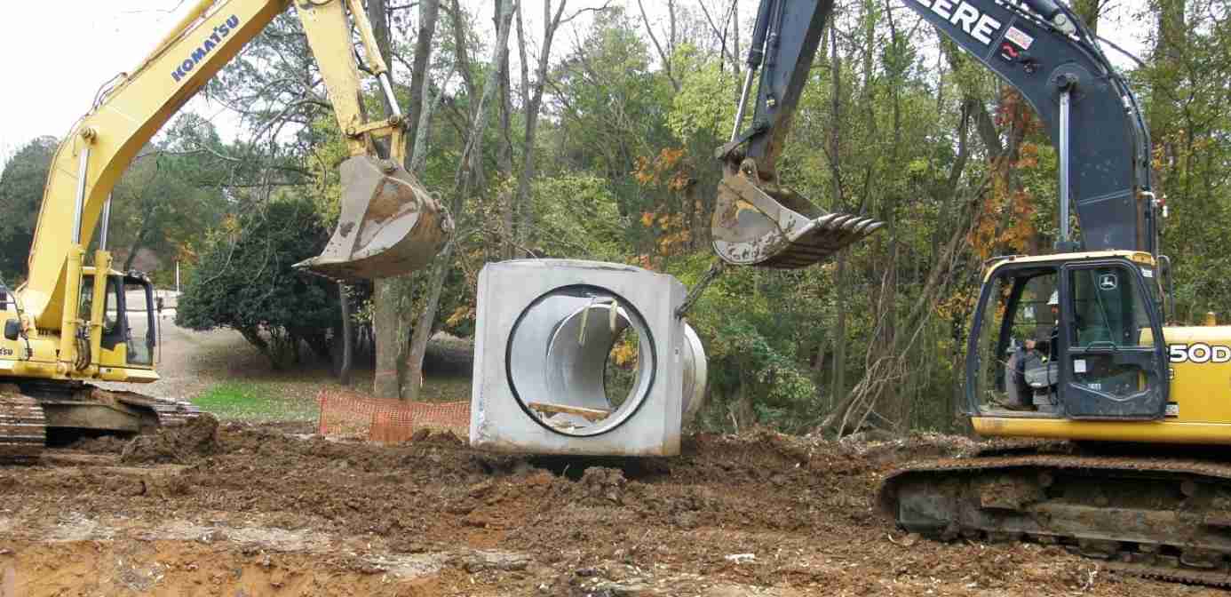 Tindall Corporation Utility Precast Concrete Loudoun County BRIPPI Installation Ashburn Virginia