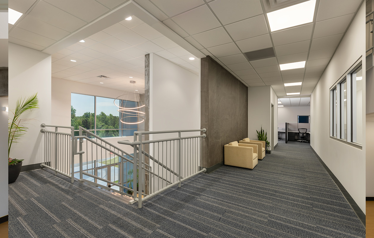 STAR EV interior hallway with exposed precast concrete