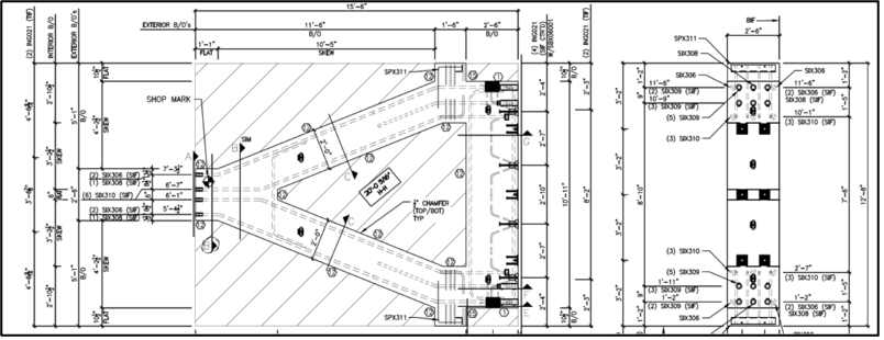 A blueprint drawing of the concept design for the Gibbs Cancer Center expansion project